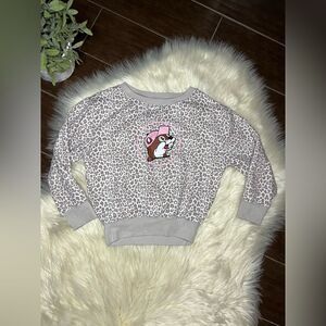 Buc-ee’s taupe/tan animal print sweatshirt sz youth XS